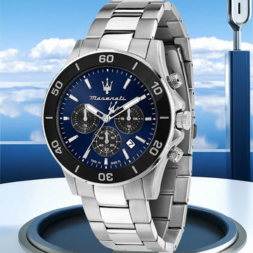 Maserati Original Green Water Ghost Trend Sports Watch Europe and America Style Authentic Quartz Wristwatch